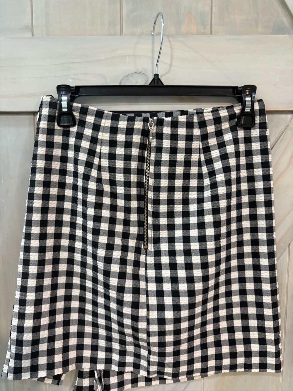 Black and Cream Gingham Ruffle Skirt - Picture 3 of 6